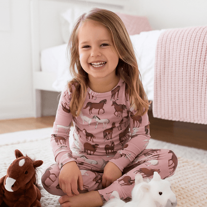 Kids' Bamboo Pajama Set – Wild Horses