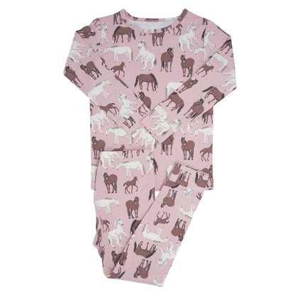 Kids' Bamboo Pajama Set – Wild Horses