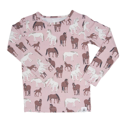 Kids' Bamboo Pajama Set – Wild Horses