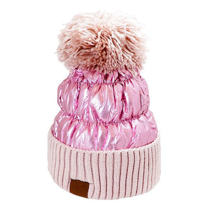 Puffer Knit Pom Beanie