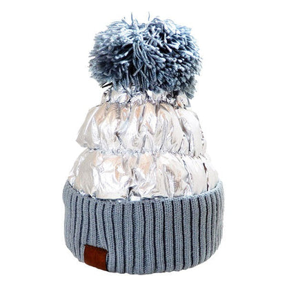 Puffer Knit Pom Beanie