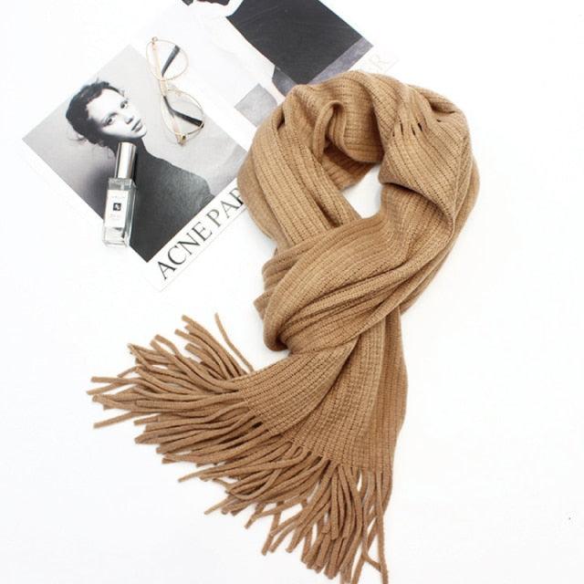 Soft Tassel Wrap Scarf