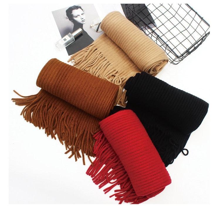 Soft Tassel Wrap Scarf