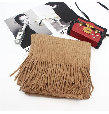 Soft Tassel Wrap Scarf