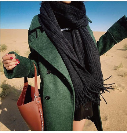Soft Tassel Wrap Scarf