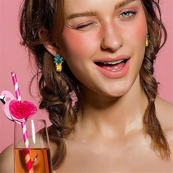 Women's Crystal Pineapple Earrings