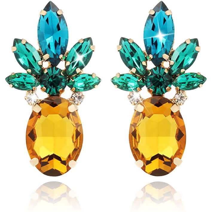 Women's Crystal Pineapple Earrings