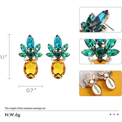 Women's Crystal Pineapple Earrings