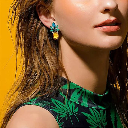 Women's Crystal Pineapple Earrings