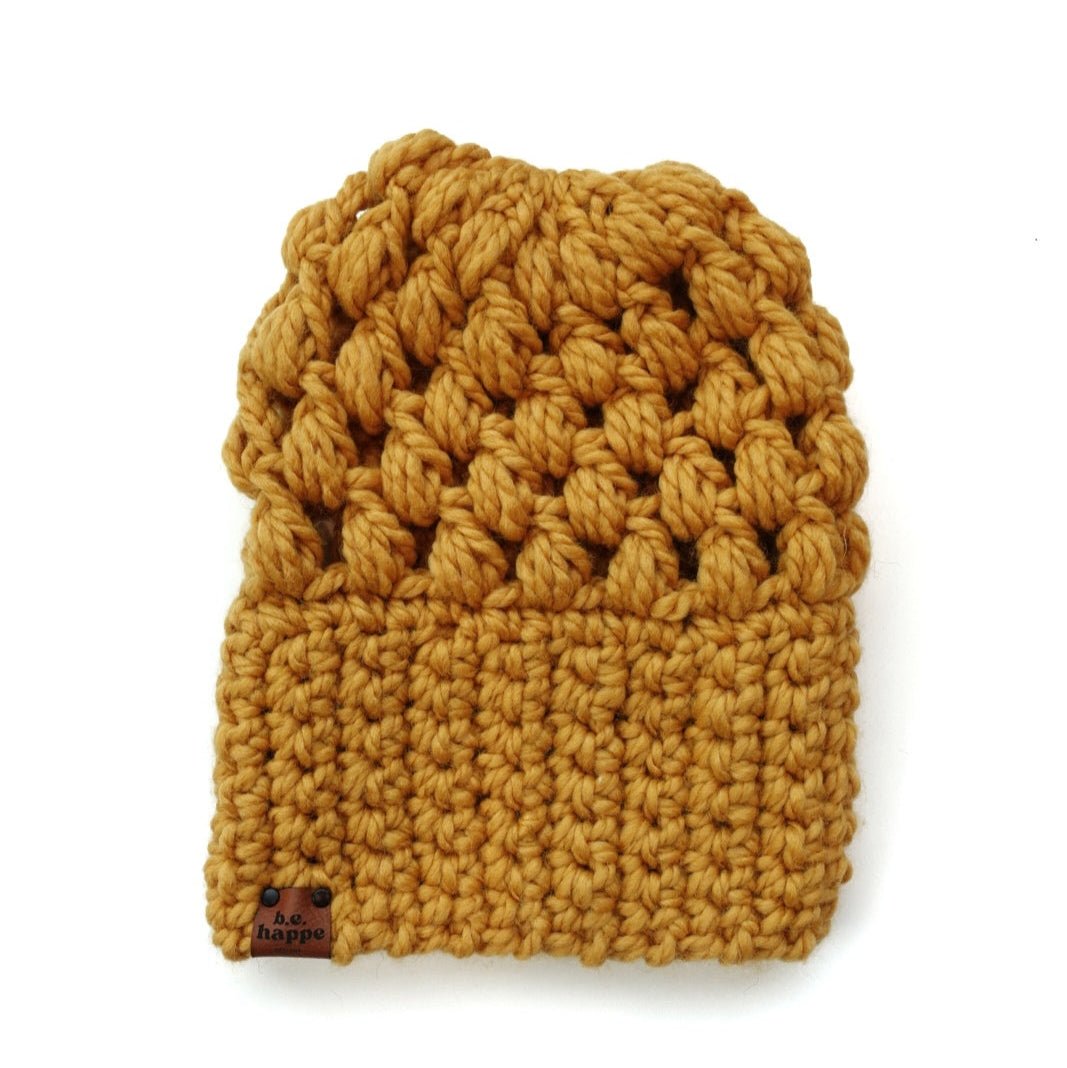 Crochet Slouchy Beanie – Yellow