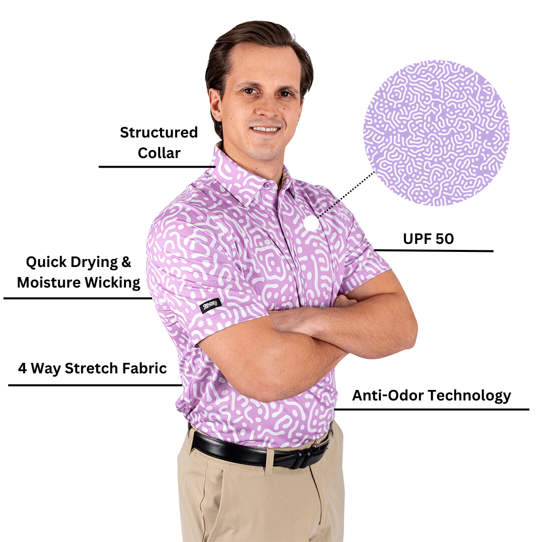 Men's Wrong Fairway Polo – Lavender